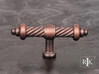 Large Twisted Knob 3 3/4" (95mm) - Distressed Copper - New York Hardware Online