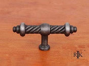 Large Twisted Knob 3 3/4" (95mm) - Distressed Nickel - New York Hardware Online