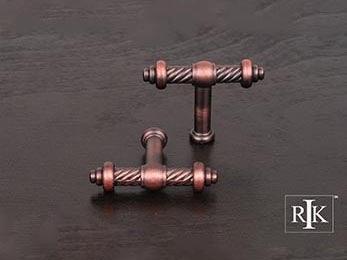 Small Twisted Knob 2" (51mm) - Distressed Copper - New York Hardware