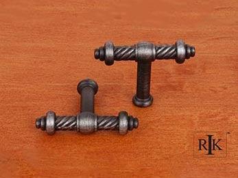 Small Twisted Knob 2" (51mm) - Distressed Nickel - New York Hardware