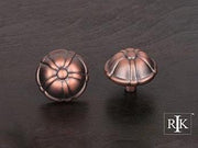 Large Petal Knob 1 1/2" (38mm) - Distressed Copper - New York Hardware Online