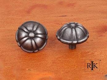 Large Petal Knob 1 1/2" (38mm) - Distressed Nickel - New York Hardware Online