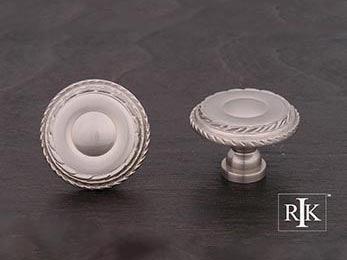 Large Double Roped Edge Knob 1 1/2" (38mm) - Pewter - New York Hardware Online