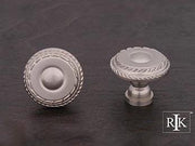 Small Double Roped Edge Knob 1 1/4" (32mm) - Pewter - New York Hardware