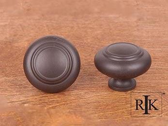 Large Double Ringed Knob 1 1/2" (38mm) - Oil Rubbed Bronze - New York Hardware Online