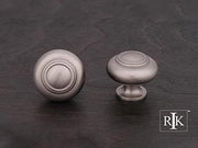 Small Double Ringed Knob 1 1/4" (32mm) - Pewter - New York Hardware