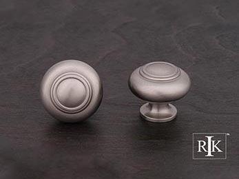 Small Double Ringed Knob 1 1/4" (32mm) - Pewter - New York Hardware