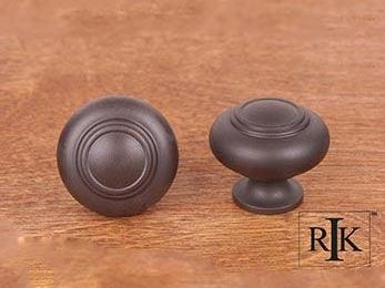 Small Double Ringed Knob 1 1/4" (32mm) - Oil Rubbed Bronze - New York Hardware