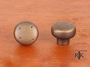 Distressed Heavy Circular Knob 1 3/8" (35mm) - Antique English - New York Hardware Online