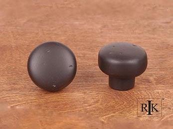 Distressed Heavy Circular Knob 1 3/8" (35mm) - Oil Rubbed Bronze - New York Hardware Online
