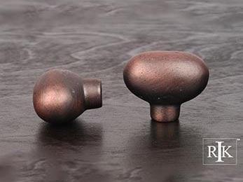 Distressed Heavy Egg Knob 1 13/16" (46mm) - Distressed Copper - New York Hardware Online