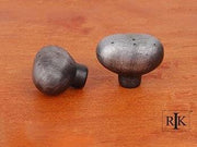 Distressed Heavy Egg Knob 1 13/16" (46mm) - Distressed Nickel - New York Hardware Online
