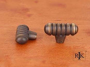 Distressed Large Ribbed Knob 1 13/16" (46mm) - Antique English - New York Hardware Online