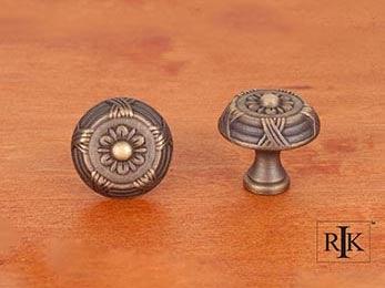 Small Crosses and Petals Knob 1 1/4" (32mm) - Antique English - New York Hardware