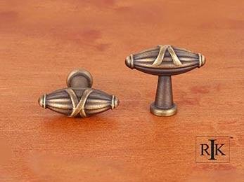 Small Crossed Indian Drum Knob 1 11/16" (43mm) - Antique English - New York Hardware