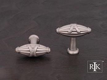 Small Crossed Indian Drum Knob 1 11/16" (43mm) - Pewter - New York Hardware