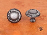 Large Petals @ Edge Knob 1 1/2" (38mm) - Distressed Nickel - New York Hardware Online