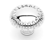 Large Petals @ Edge Knob 1 1/2" (38mm) - Polished Nickel - New York Hardware Online