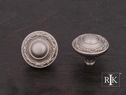 Small Deco-Leaf Edge Knob 1 1/4" (32mm) - Pewter - New York Hardware