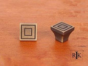 Small Contemporary Square Knob 7/8" (22mm) - Antique English - New York Hardware