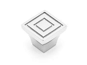 Small Contemporary Square Knob 7/8" (22mm) - Polished Nickel - New York Hardware