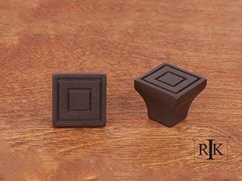 Small Contemporary Square Knob 7/8" (22mm) - Oil Rubbed Bronze - New York Hardware