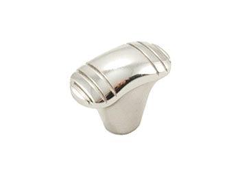 Small Ridges @ Edge Knob 1 1/4" (32mm) - Polished Nickel - New York Hardware