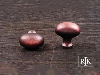 Football Knob 1 5/16" (33mm) - Distressed Copper - New York Hardware Online