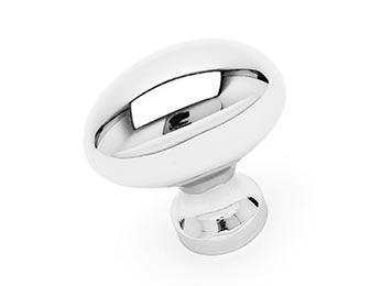 Football Knob 1 5/16" (33mm) - Polished Nickel - New York Hardware Online