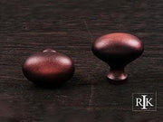 Oval Knob 1 3/8" (35mm) - Distressed Copper - New York Hardware Online