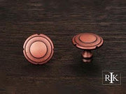 Truncated Edge Knob  1 1/4" (32mm) - Distressed Copper - New York Hardware