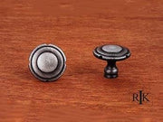 Truncated Edge Knob  1 1/4" (32mm) - Distressed Nickel - New York Hardware