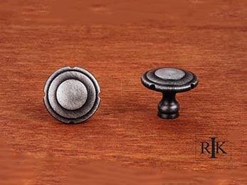 Truncated Edge Knob  1 1/4" (32mm) - Distressed Nickel - New York Hardware