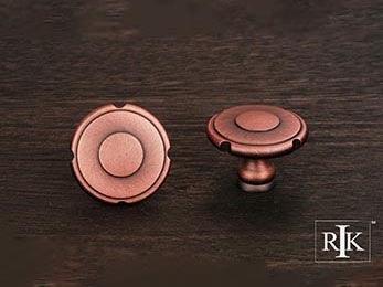 Truncated Edge Knob  1 1/2" (38mm) - Distressed Copper - New York Hardware