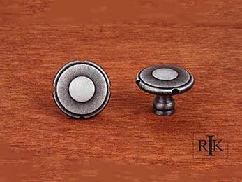 Truncated Edge Knob  1 1/2" (38mm) - Distressed Nickel - New York Hardware