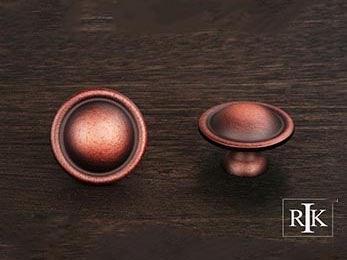 Smooth Dome Knob 1 1/2" (38mm) - Distressed Copper - New York Hardware