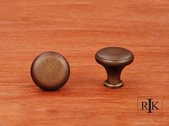 Solid Knob with Flat Edge  1 1/4" (32mm) - Antique English - New York Hardware