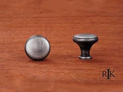 Solid Knob with Flat Edge  1 1/4" (32mm) - Distressed Nickel - New York Hardware