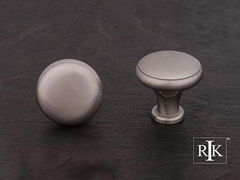 Solid Knob with Flat Edge  1 1/4" (32mm) - Pewter - New York Hardware