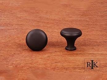 Solid Knob with Flat Edge  1 1/4" (32mm) - Oil Rubbed Bronze - New York Hardware
