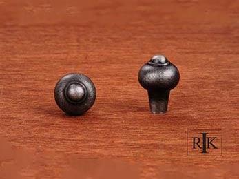Solid Round Knob with Tip 1" (25mm) - Distressed Nickel - New York Hardware