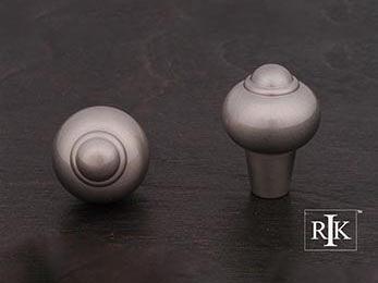 Solid Round Knob with Tip 1" (25mm) - Pewter - New York Hardware