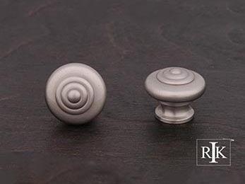 Solid Knob with Circle @ Top  1" (25mm) - Pewter - New York Hardware