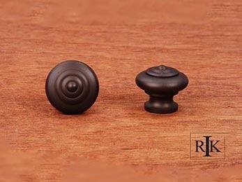 Solid Knob with Circle @ Top  1" (25mm) - Oil Rubbed Bronze - New York Hardware