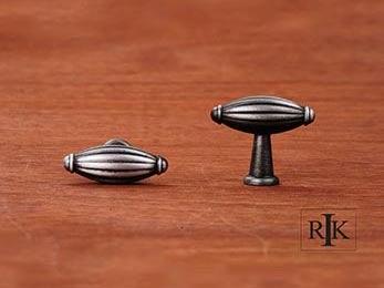 Small Indian Drum Knob  1 3/4" (44mm) - Distressed Nickel - New York Hardware