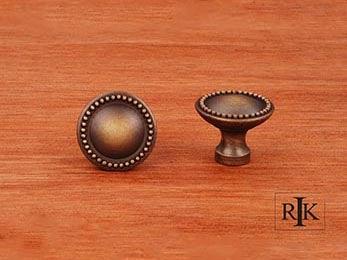 Plain Knob with Beaded Edge  1 1/4" (32mm) - New York Hardware Online