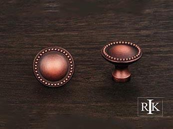Plain Knob with Beaded Edge  1 1/4" (32mm) - New York Hardware Online