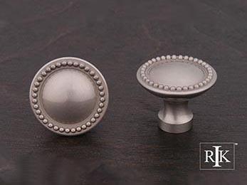 Plain Knob with Beaded Edge  1 1/4" (32mm) - New York Hardware Online