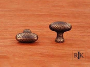 Slim Egg Knob with Divet Indents 1 3/8" (35mm) - Antique English - New York Hardware