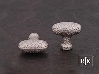 Slim Egg Knob with Divet Indents 1 3/8" (35mm) - Pewter - New York Hardware